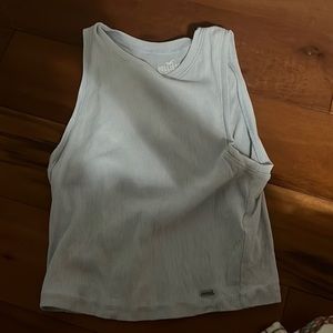 two hollister crop tops one blue one purple